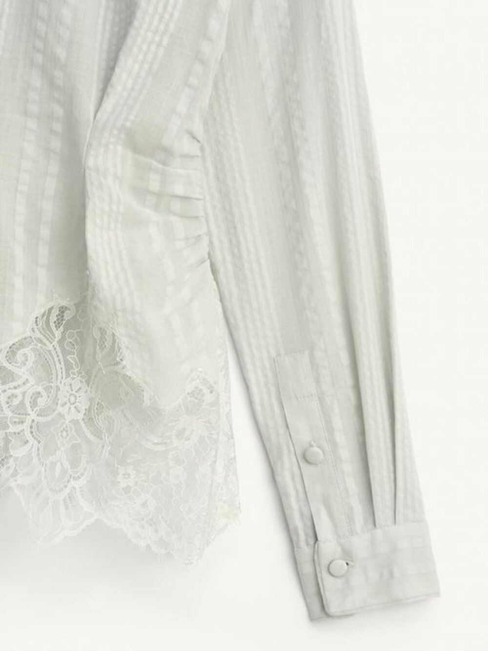 ZARA LIMITED EDITION LACE TIE SHIRT - Picture 10 of 10